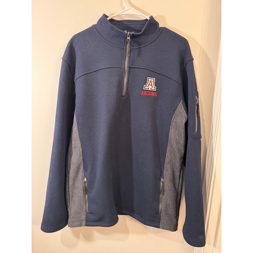 Colosseum University of Arizona Wildcats Pullover Mens L 1/4 Zip Embroidered